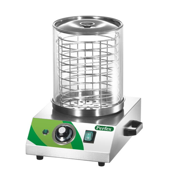 Hot dog warmer with glass HDW-1/2